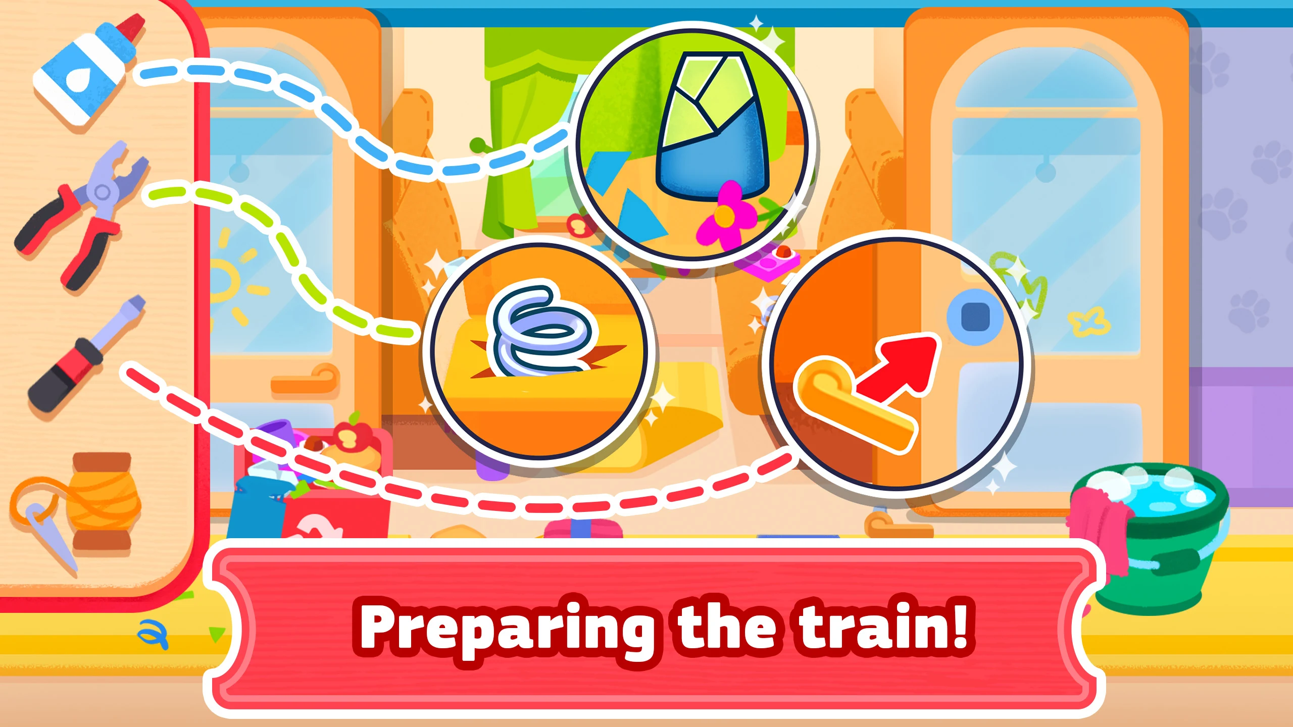 Train station. Railroad works screenshot