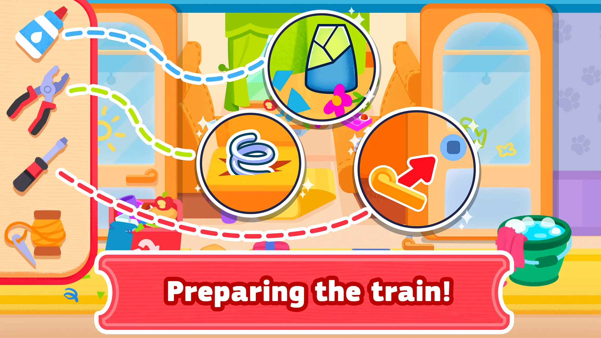 Train station. Railroad works screenshot