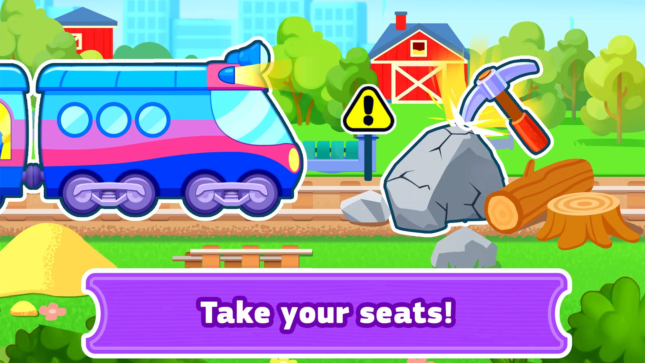 Train station. Railroad works screenshot